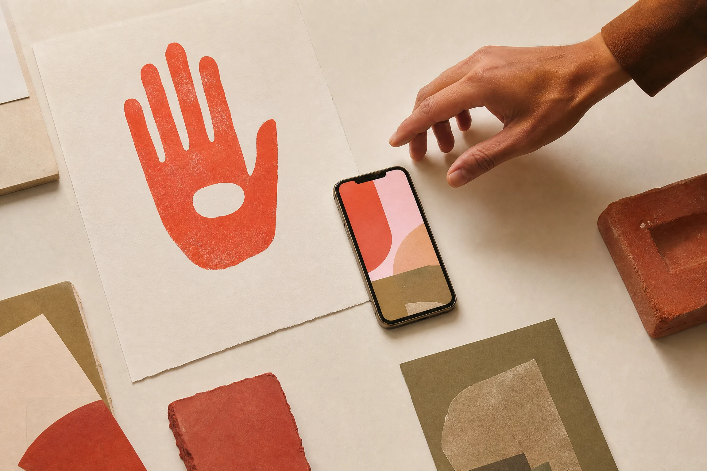 Hand study for a mobile gesture