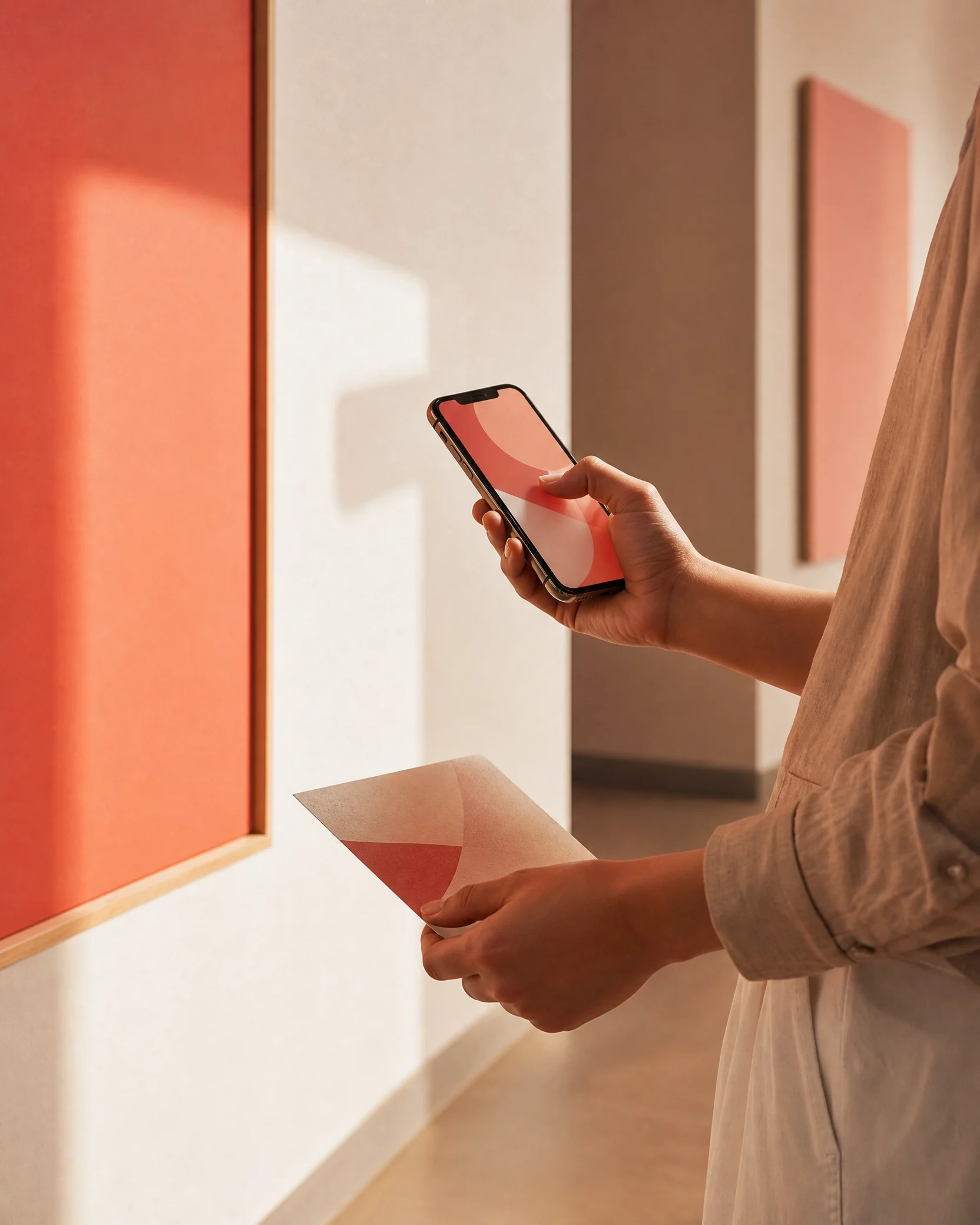 Mobile prototype being held and reviewed
